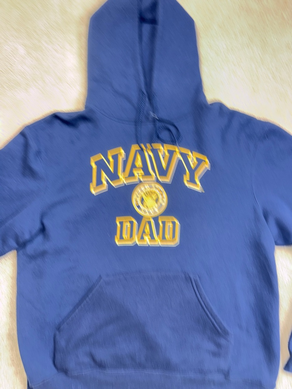 Navy Blue 'NAVY DAD' Pullover Hoodie - Picture 3 of 4